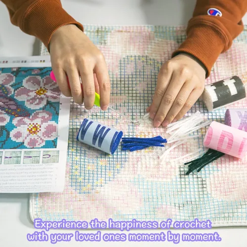 Vista 2 de LAPATAIN Kits de ganchos de pestillo para funda de almohada, funda de cojín con diseño de bandera estadounidense águila y costura, ganchillo