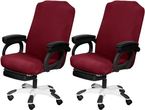 Vista 34 de SARAFLORA Funda para Silla de Oficina - Mediano, Negro - Funda Extraíble para Silla de Computadora para Silla de Oficina con Cremallera para Silla