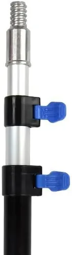 Vista 5 de Poste telescópico de aluminio de 1.5 a 3 pies con abrazaderas de deslizamiento rápido, poste de rodillo de pintura, poste multiusos, poste