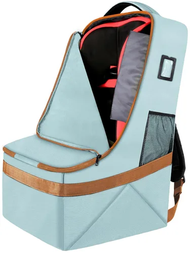 Vista 10 de YOREPEK Mochila de bolsa de viaje acolchada para asiento de automóvil para avión, bolsas resistentes para asiento de automóvil para viajes aéreos