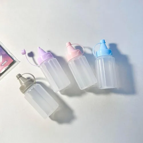 Vista 4 de 8 mini botellas exprimibles de condimentos de 1 onza botella de salsa de salsa de plástico botella de salsa de miel mostaza ensalada salsa Bento Box