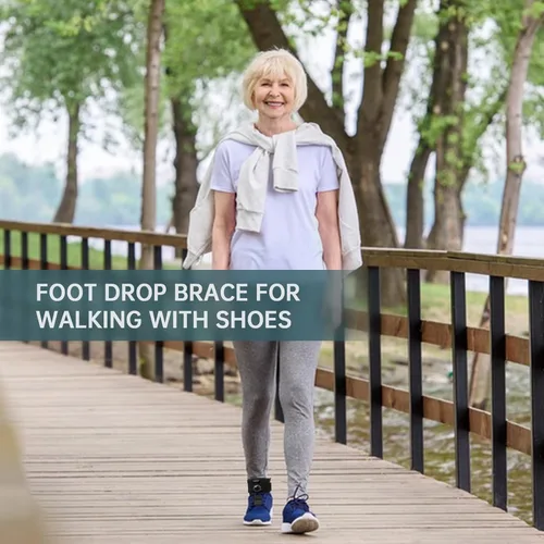 Vista 6 de AFO - Soporte de pie con asistencia de dorsiflexión de ajuste de carrete, soporte de pie para caminar con zapatos, soporte de tobillo