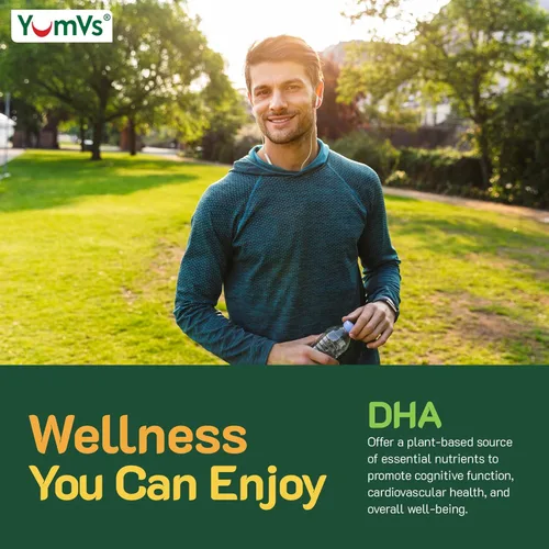 Vista 5 de Gomitas veganas de suplemento Omega 3 - Aceite de algas DHA vegano a base de plantas - Alternativa de aceite de pescado con linaza y algas - Sin