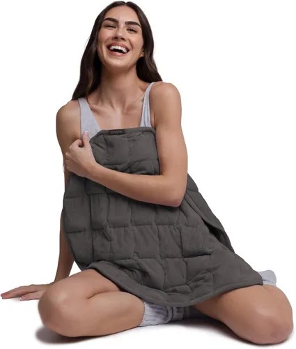 Vista 6 de nodpod Body - Manta compacta patentada de 6.5 libras con peso, perfecta para relajación, dormir y viajar, relleno de cuentas de vidrio, lavable a