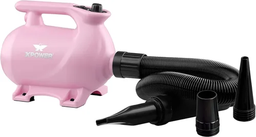 Vista 8 de XPOWER B-123 - Secador de pelo para perros con control de velocidad y temperatura ajustable, secador de pelo para mascotas con 3 boquillas