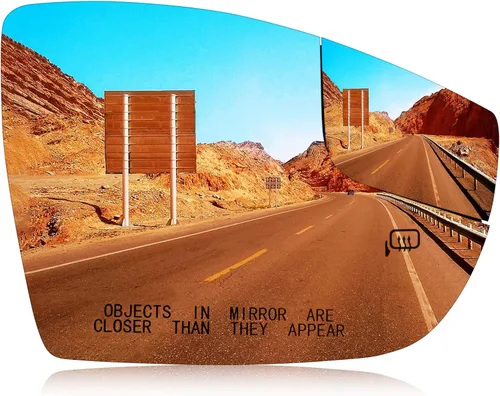 Espejo convexo con calefacción lateral derecho del pasajero para Ford Focus 2012 2013 2014 2015 2016 2017 2018 reemplazo de visión trasera para