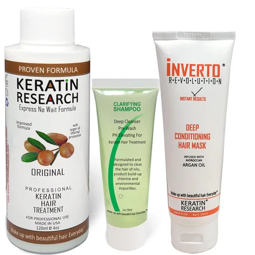 KERATIN RESEARCH Tratamiento capilar con queratina brasileña, alisado, resultados profesionales, soplado complejo con aceite de argán, fórmula