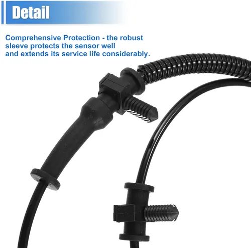 Vista 6 de X AUTOHAUX Kit de sensor de frenos antibloqueo de rueda para Ram 1500 2013-2022 Sensor de velocidad de rueda ABS delantero izquierdo derecho que