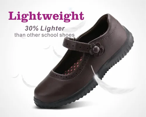 Vista 2 de JABASIC Zapatos de uniforme escolar Mary Jane para niña