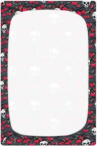 Vista 3 de Fitted Crib Sheets Gothic Skulls Cherry Mini Crib Sheets for Boy & Girl Toddler Mattress Sheets Playard Sheet 21216122