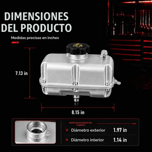 Vista 6 de Tanque de expansión de depósito de refrigerante de aluminio fundido