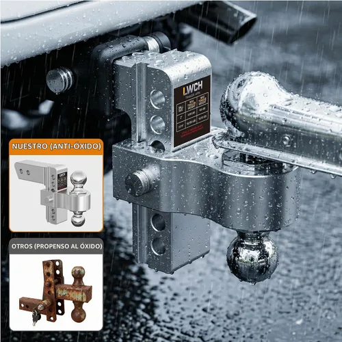 Vista 5 de Enganche de remolque ajustable para receptor de 2.5", 6 pulgadas