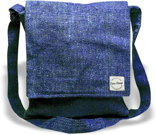 Core Hemp Bolso bandolera hecho a mano en Nepal - Bolso bandolera sobre el hombro - Unisex