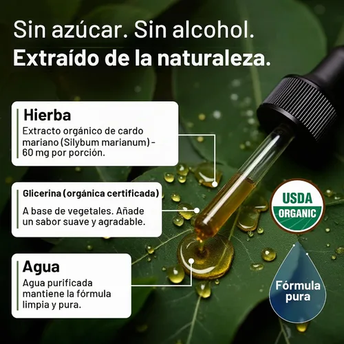 Vista 6 de USDA - Extracto de cardo mariano orgánico para apoyo hepático