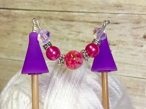 Vista 3 de Knitting Needle Point Protector for Saving Stitches, Tip Cover, Progress Keeper