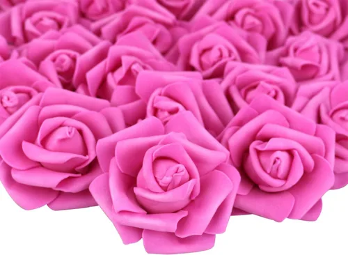 Vista 17 de 3 x 1.6 x 3 pulgadas, 100 unidades de espuma artificial 3D de tacto real sin tallo para decoración del hogar y fiesta de boda (negro)