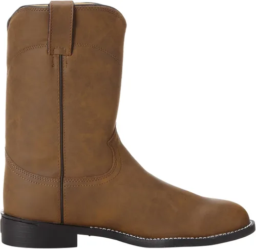 Vista 6 de Justin Boots Hombres Temple Redondo Toe Casual Botas Mid Calf - Negro