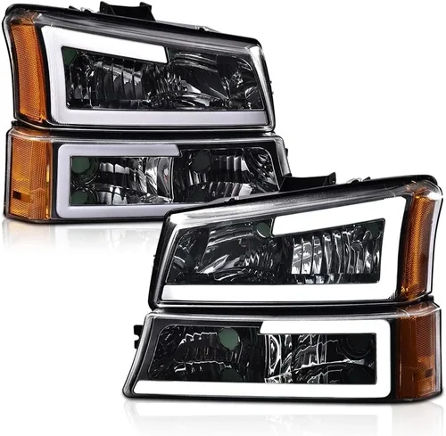 Vista 12 de PIT66 Conjunto de Faros LED DRL Compatible con Chevy Silverado 1500 2500 3500 HD Modelo 2003-2006/ 03-06 Avalanche 1500 2500