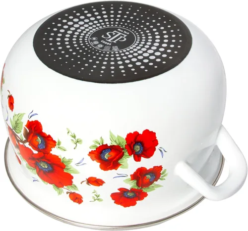 Vista 10 de Bird of Paradise Belly - Olla profunda con tapa de vidrio, olla de cocina con tapa y asas, olla multiusos para cocina en el hogar, utensilios