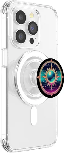 Vista 3 de Retro Synthwave Vaporwave Decor classic Anime 80s Print PopSockets MagSafe PopGrip for iPhone