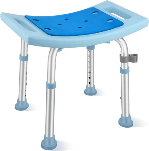 Vista 10 de Silla de ducha con respaldo para personas mayores, taburetes de ducha y bancos para adultos, silla de baño para personas con discapacidades