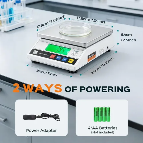 Vista 5 de Bonvoisin Báscula de laboratorio 10kgx0.0.04 oz Balanza de conteo digital Balanza analítica digital Escala electrónica precisa Certificación CE