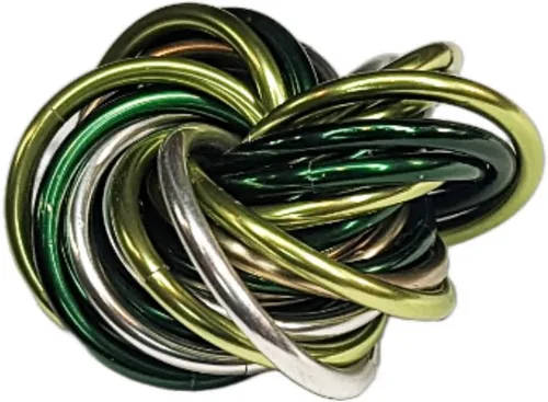 Vista 14 de Bola Fidget Möbii (MultiColor): Herramienta de juguete silenciosa para aliviar el estrés, ansiedad y estimular el ADHD para el hogar, viajes, Cromo