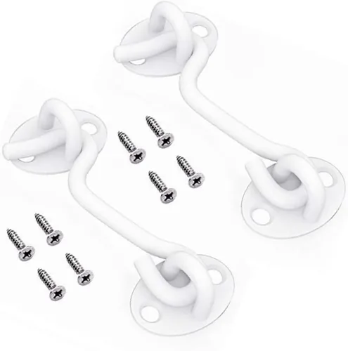 Vista 7 de Gancho de privacidad de 3 pulgadas y pestillo para puerta de granero, negro (3 pulgadas-2 piezas)