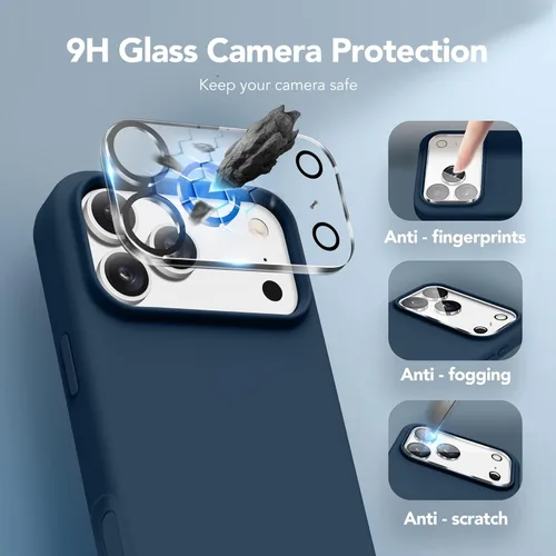 Vista 1852 de GONEZ Funda magnética para iPhone 14, compatible con Magsafe, con protector de pantalla + protector de cámara, forro de microfibra antiarañazos