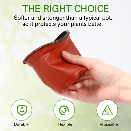 Vista 3 de Gerrii 1000 piezas de plantas de plástico de 4 pulgadas para vivero, macetas de inicio de semillas a granel, macetas de plástico para plantas