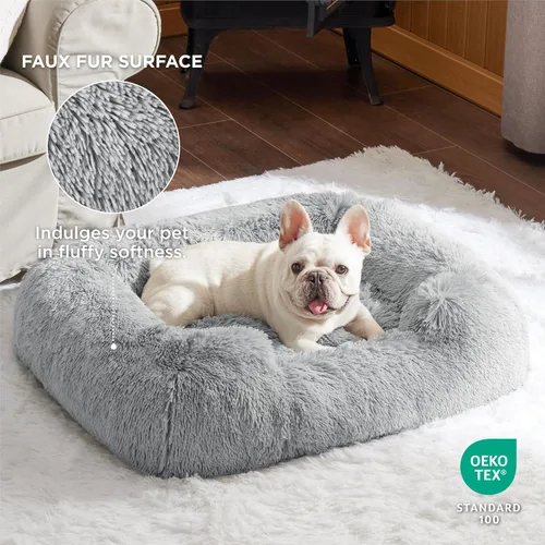 Vista 2 de Bedsure Cama para perros grandes y medianos, camas rectangulares ortopédicas impermeables para perros, cama para perro antideslizante de 30