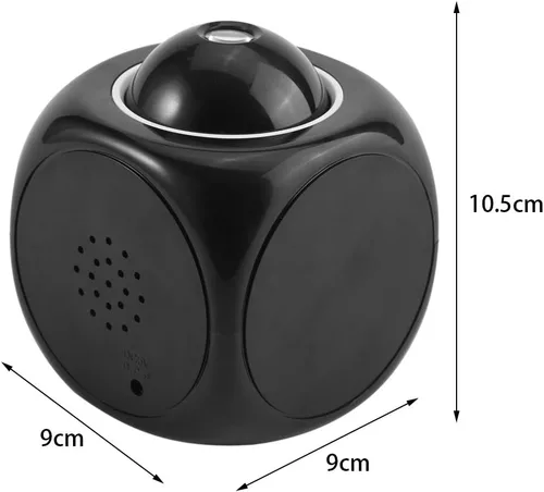 Vista 4 de EVGATSAUTO Reloj despertador de proyección, pantalla LCD digital multifunción para pared, pantalla de temperatura de conversación por voz, reloj