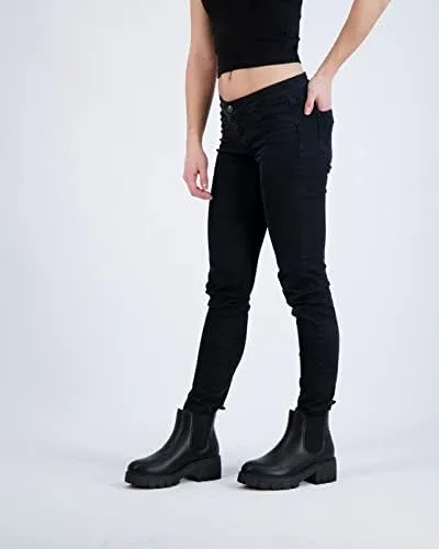 Vista 6 de CUSHIONAIRE Sasha - Botas Chelsea sin cordones para mujer espuma viscoelástica Negro