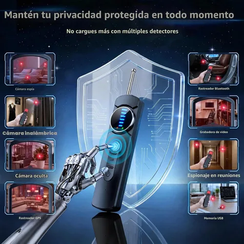 Vista 14 de Detectores de cámara oculta 7 en 1, buscador de cámara anti-espía con chip 2-Negro