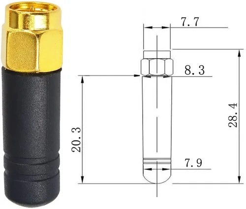 Vista 4 de FPV - Antena WiFi pequeña de 2.4 GHz, módulo inalámbrico Omni direccional, antena de router de red mmdvm, antena SMA macho TX RX Mini RHCP Racing
