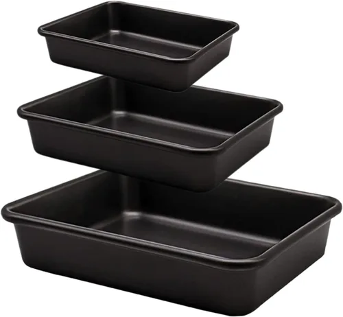 Molde rectangular para tartas, juego de moldes profundos para hornear antiadherentes, 9/11/13 pulgadas, bandeja para hornear de grosor resistente