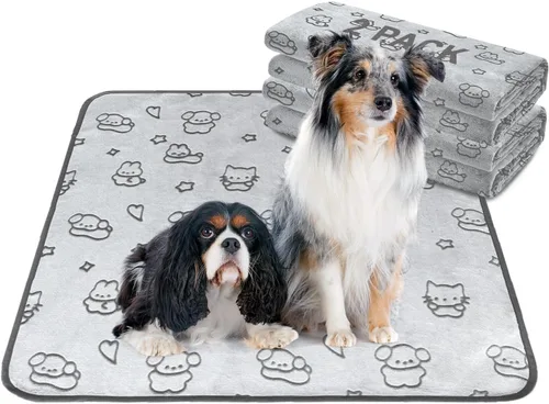 Vista 24 de Qeils Almohadillas Reutilizables para Cachorros, Paquete de 2 Almohadillas Lavables para Orina de Perros, Almohadilla Antideslizante Impermeable