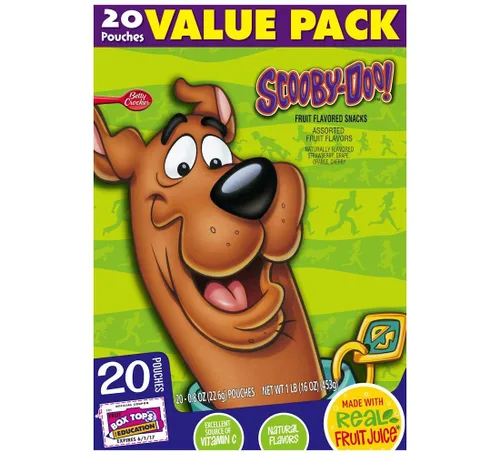 Vista 12 de Scooby-Doo Snacks con sabor a frutas, sin gluten, aperitivos para niños, 10 unidades, 8 onzas (paquete de 8)