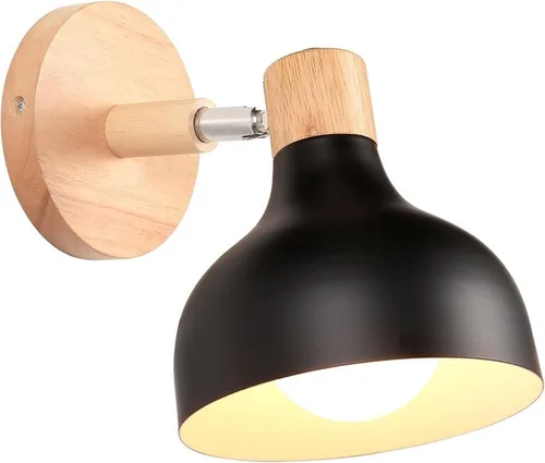 Vista 18 de Scandinavian Retro Dimmable E27 Wall Lamp for Bedroom Living Room Hallway Kitchen Indoor Lighting(Azul Oxford,1 Pieza)