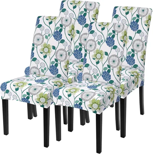 Vista 45 de SearchI - Juego de 2 fundas protectoras para sillas Parson de comedor, de elastano, súper ajuste, elástico, extraíble y lavable, para cocina