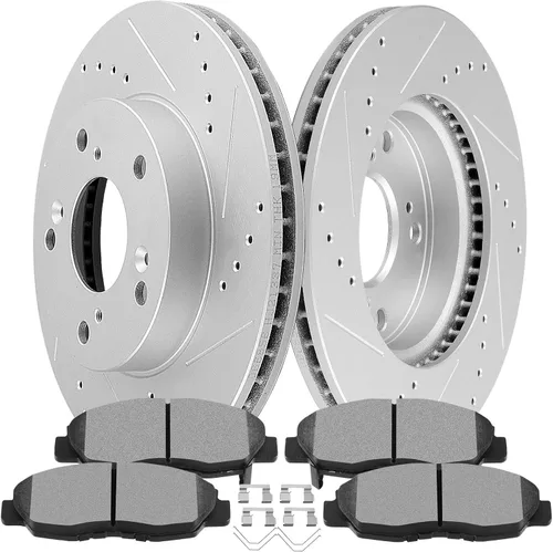 Vista 11 de SCITOO (delantero 282 mm) rotores de freno (5 pernos) y kits de pastillas para Honda Accord 2003-2010
