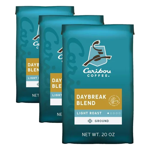 Vista 15 de Caribou Coffee, Medium Roast Ground Coffee, 100% Arabica Coffee - Caramel Flavored 66 Ounces (6 Bags of 11 Ounces)