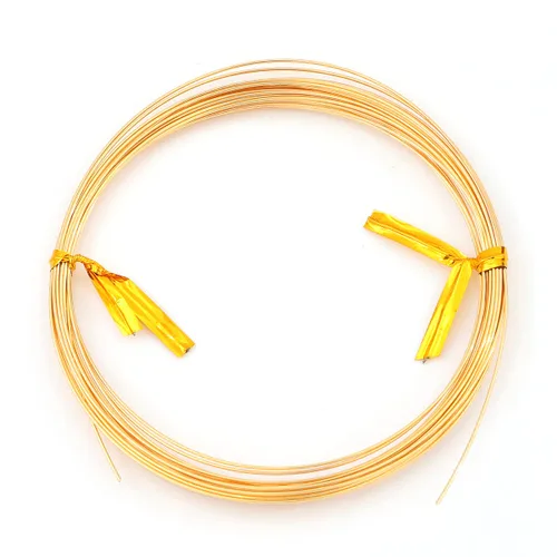 Vista 5 de Alambre chapado en oro de 18 quilates, 0.024 in, 16.4 ft, cordón de cuentas para pulsera, collar, abalorios, joyería