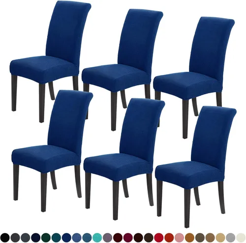 Vista 40 de Joccun - Juego de 2 fundas para sillas de comedor, fundas elásticas para sillas de comedor, fundas de asiento para sillas de comedor, funda de Negro