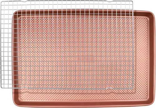Vista 21 de David Burke Molde para hornear estriado de 9" - Molde para pasteles Bundt de acero al carbono - Bronce