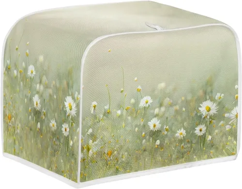 Vista 20 de Cubierta para tostadora con diseño de bandera americana y pájaros florales, protector de tostadora compatible con 2 rebanadas, cubierta protectora
