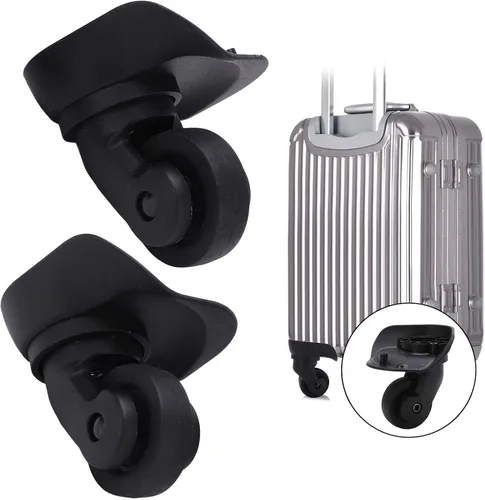 Vista 4 de 1 par de ruedas de repuesto para equipaje A23 ruedas giratorias para equipaje piezas de repuesto de reparación ruedas de maleta ruedas de maleta