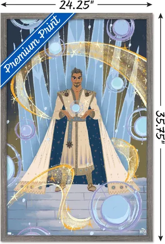 Vista 27 de Trends International Disney Wish - Póster de collage 4 (King Magnifico), póster de pared, 14.72 x 22.37 pulgadas, versión enmarcada de madera