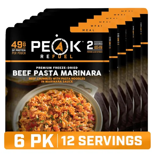 Vista 20 de Peak Refuel Pasta de Carne con Salsa Marinara 49g de Proteína 1040 Calorías Carne 100% Real Comida Premium Deshidratada al Vacío