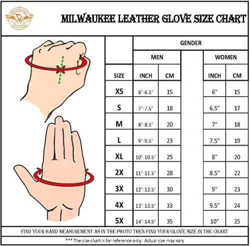 Vista 2 de Milwaukee Leather MG7575 - Guantes largos de piel para hombre, color negro